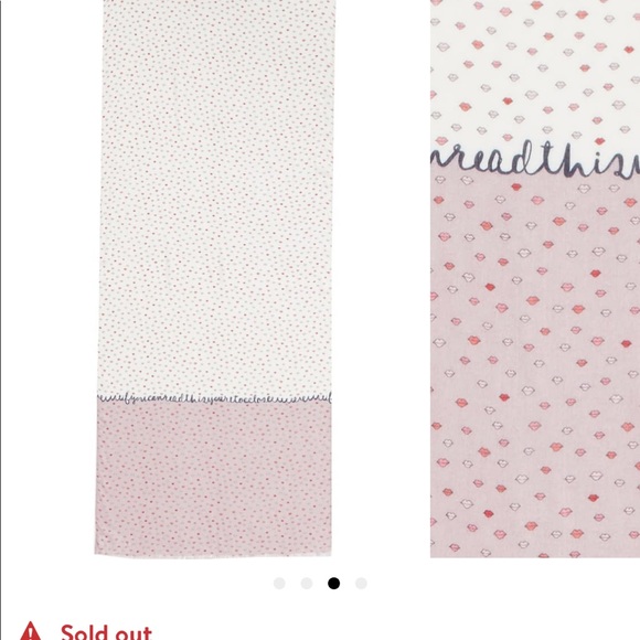💋💋Kate spade Valentine’s lips kiss oblong scarf - Picture 4 of 7
